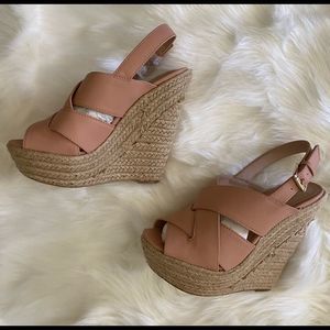 🆕 Leila Stone Wedge Sandal, Size 6, Color APRICOT, Style LAVEY